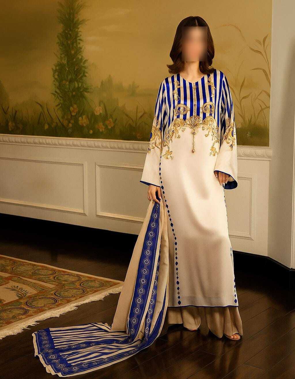 WINTER SILK DIGITAL PRINTED 3-PIECE - SD#57
